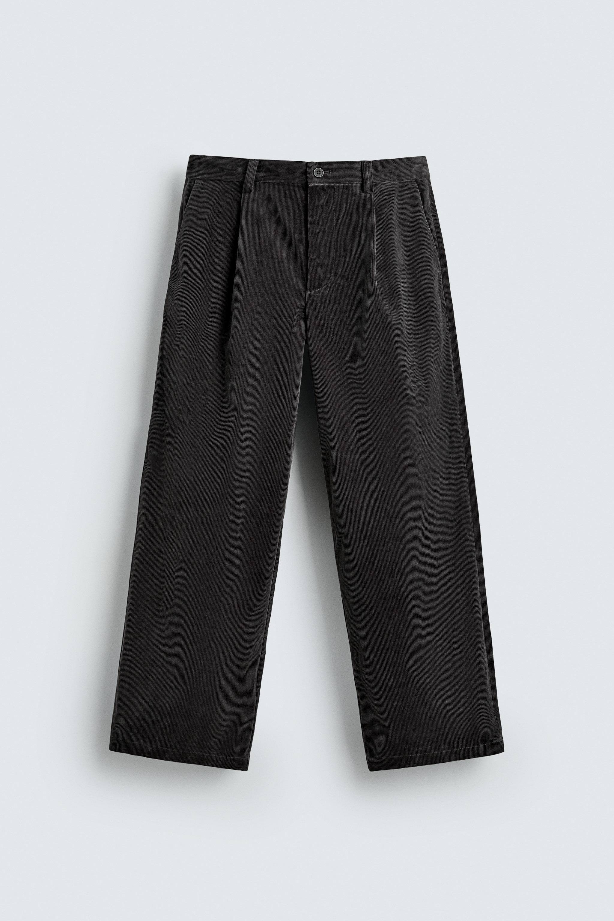 PLEATED CORDUROY PANTS